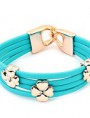 pulsera trebol cordon azul